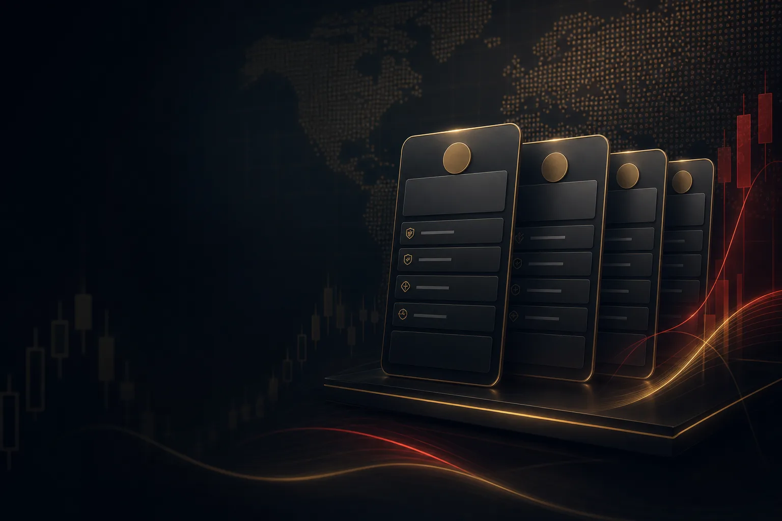 Generated forex broker comparison cover with market dashboard visuals